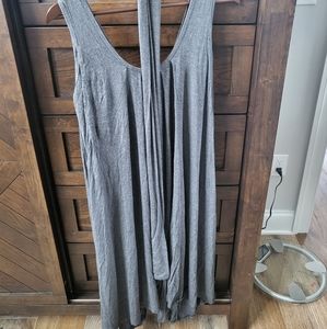 Latched Mama Nursing Romper XL Grey with Tie and pockets